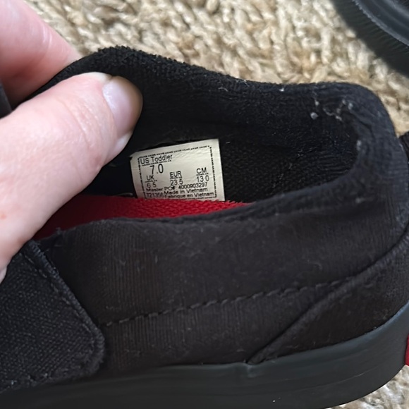 Vans Kids Black Flame Slip-On Shoes - Picture 2 of 6